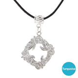 Wreath Pendant with Leather Cord PD-116