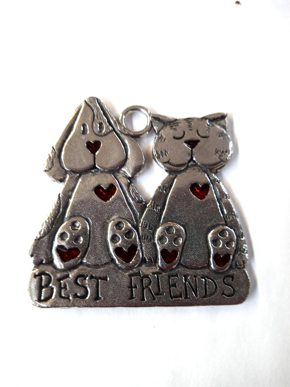 Best Friends Cat/Dog Colored Orn. SC103GC