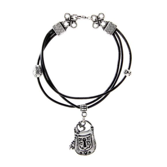 Lock & Key Bracelet Leather BG-79