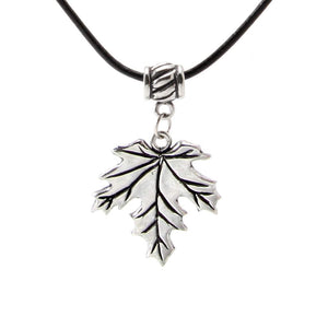 Maple Leaf Pendant w/ Leather PD-108