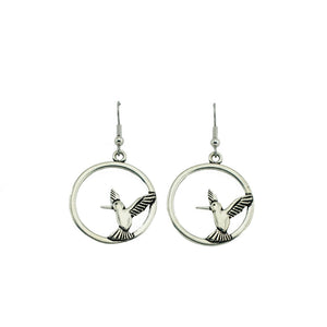 Hummingbird Hoop Earrings E054