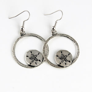 Sand Dollar Hoop Earrings E045