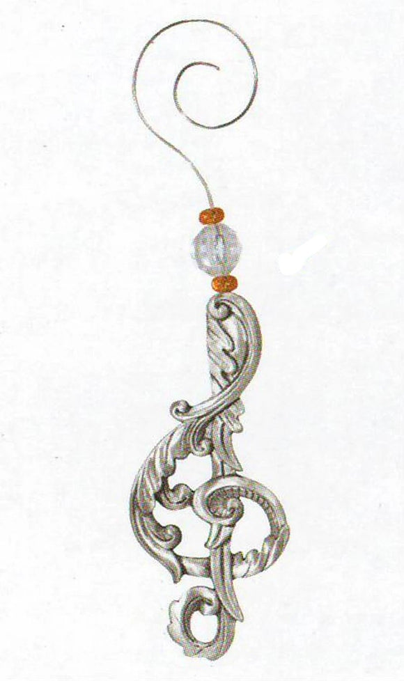 Treble Clef Decorative Swirl Orn SC-9003